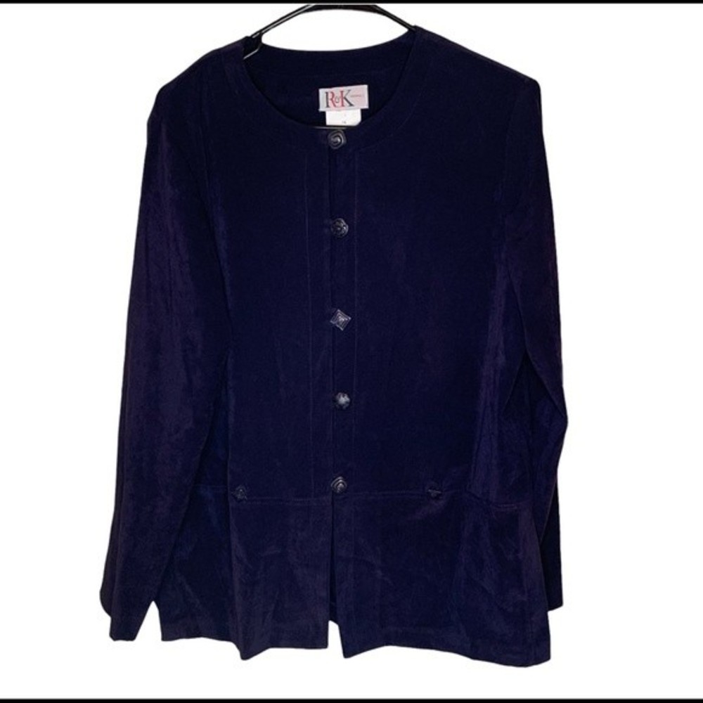 R&K Originals Button Down Purple Jacket/Blazer. Size 14